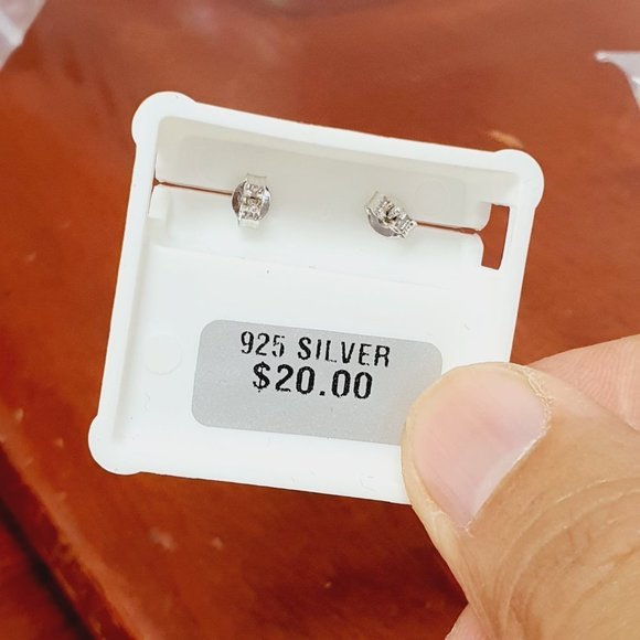 "#925 Sterling Silver Stud Earrings for Women/Girl, US925P1007 - Picture 7 of 11